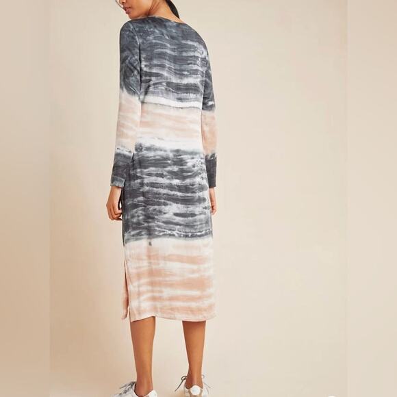 Dolan Anthropologie Women’s Trina Tie-Dye Midi Long Sleeve Flowy Dress Sz Small - Picture 9 of 9